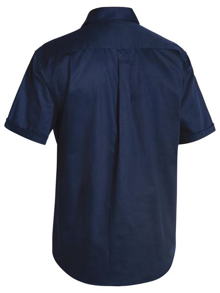 Closed Front Cotton Drill Short Sleeve Shirt - BSC1433 - Bisley Workwear